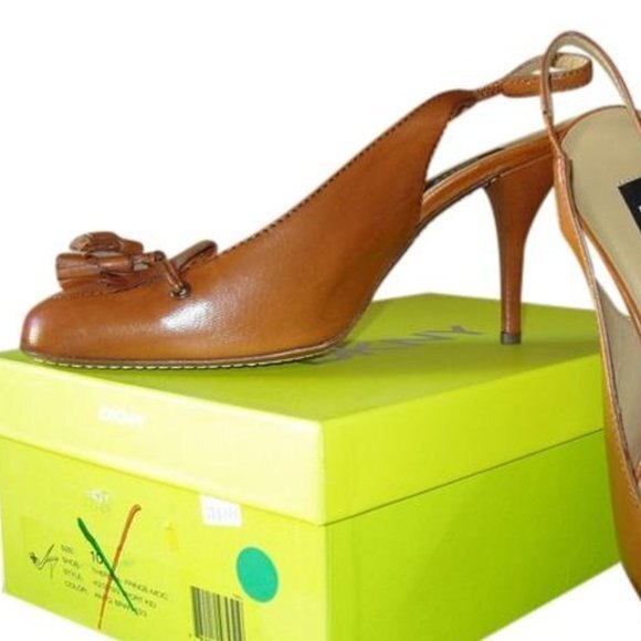 Vintage DKNY Theresa Sling Back Pumps Sz 10 NWB